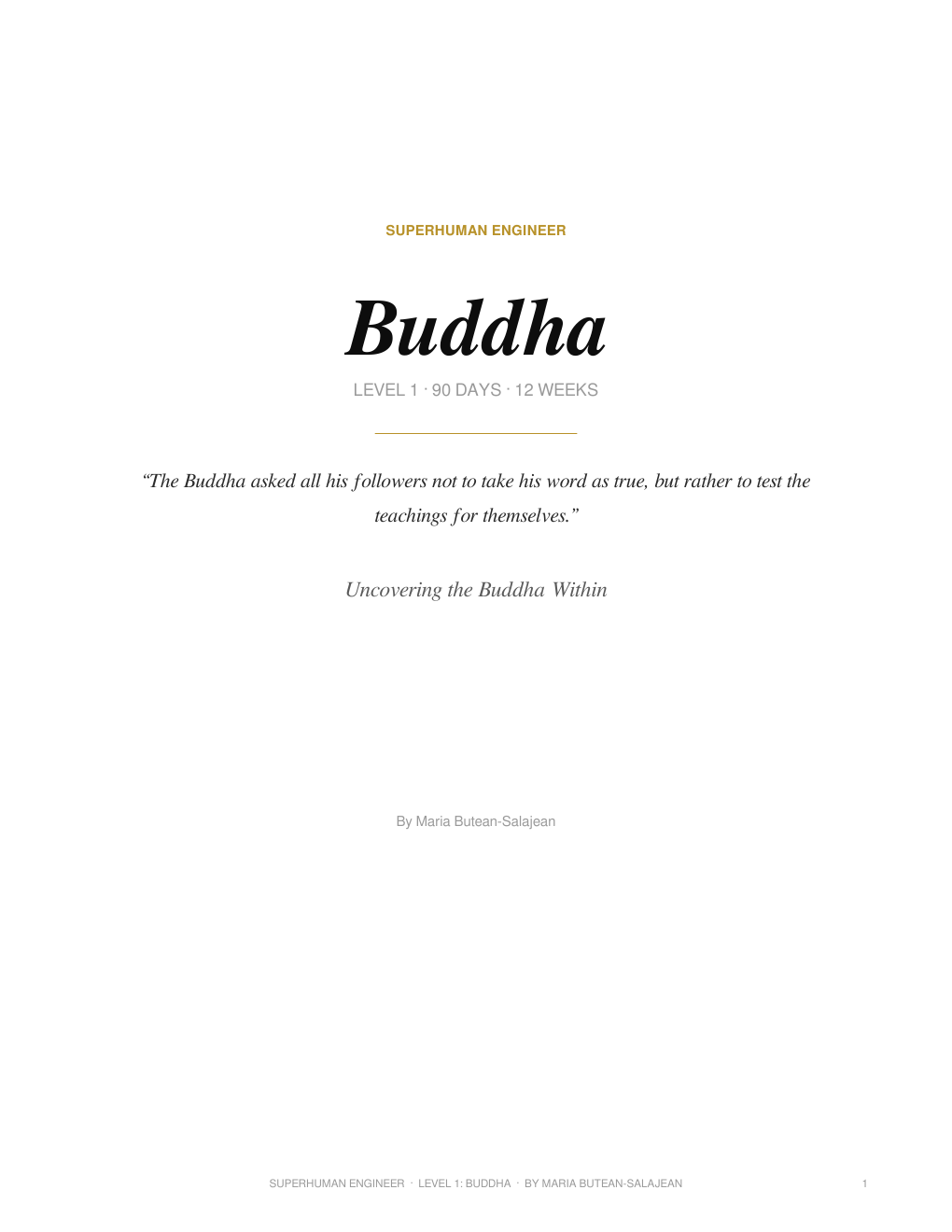 Level 1 Buddha workbook cover
