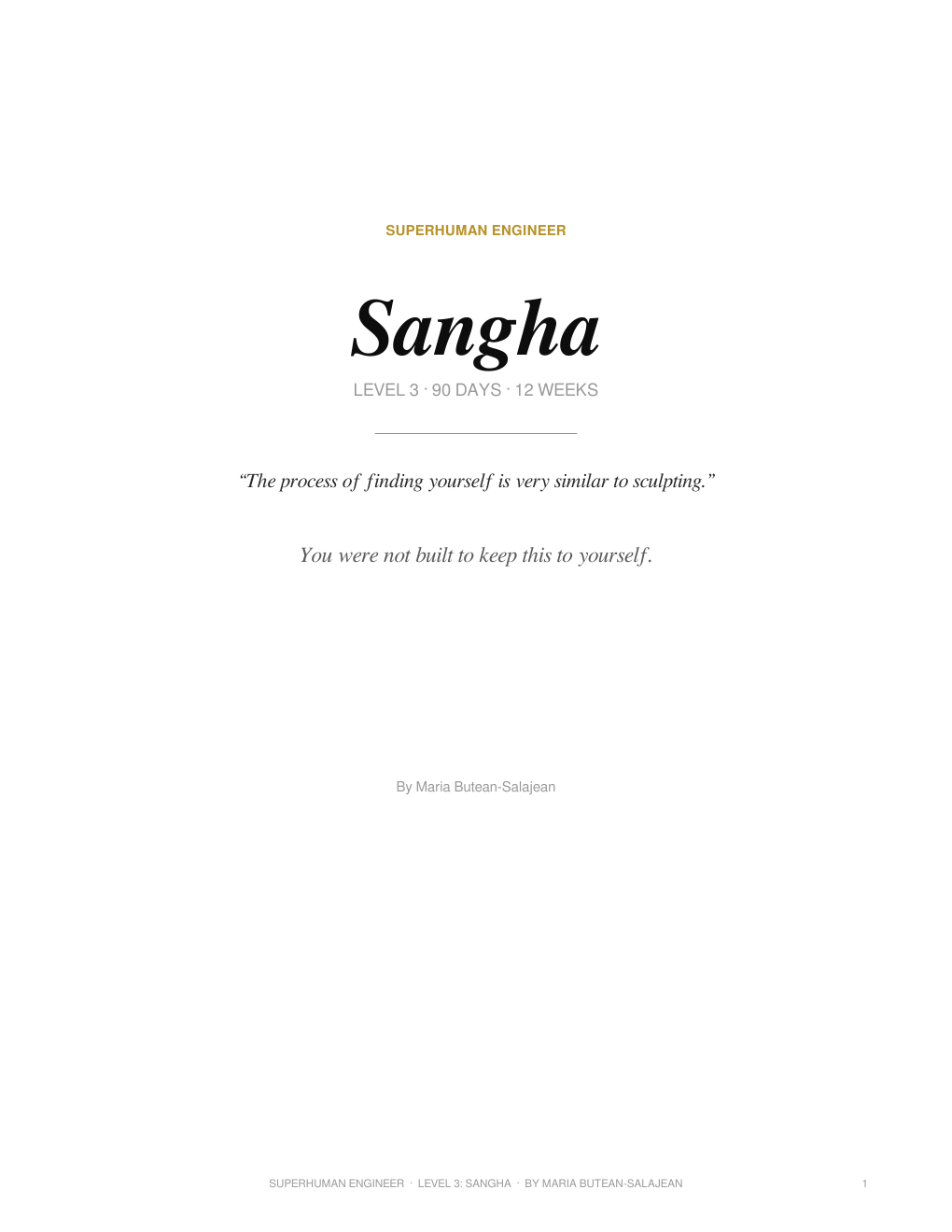 Level 3 Sangha workbook cover